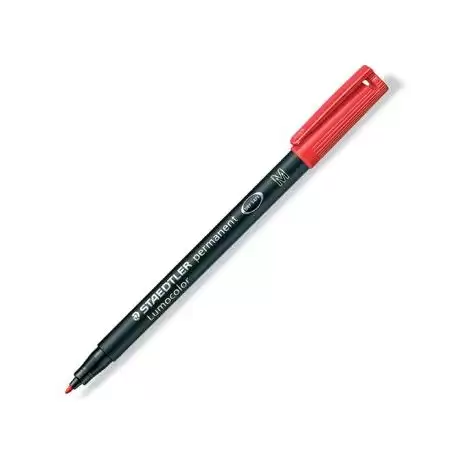 (317-2) STAEDTLER ROTULADOR PERMANENTE LUMOCOLOR 317-2 M ROJO