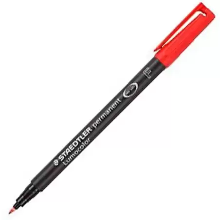 (318-2) STAEDTLER ROTULADOR PERMANENTE LUMOCOLOR 318-2 F ROJO