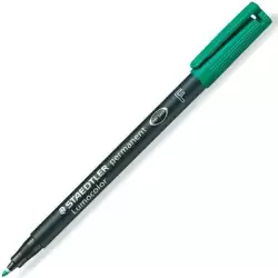 (318-5) STAEDTLER ROTULADOR PERMANENTE LUMOCOLOR 318 F VERDE