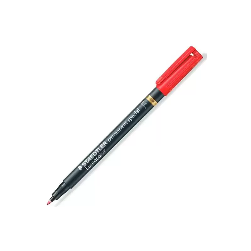 (319 F-2) STAEDTLER ROTULADOR ESPECIAL PERMANENTE LUMOCOLOR F ROJO