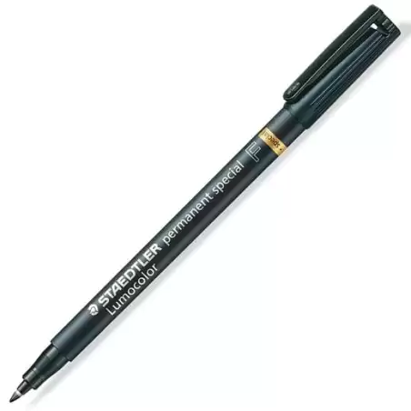 (319 F-9) STAEDTLER ROTULADOR ESPECIAL PERMANENTE LUMOCOLOR F NEGRO
