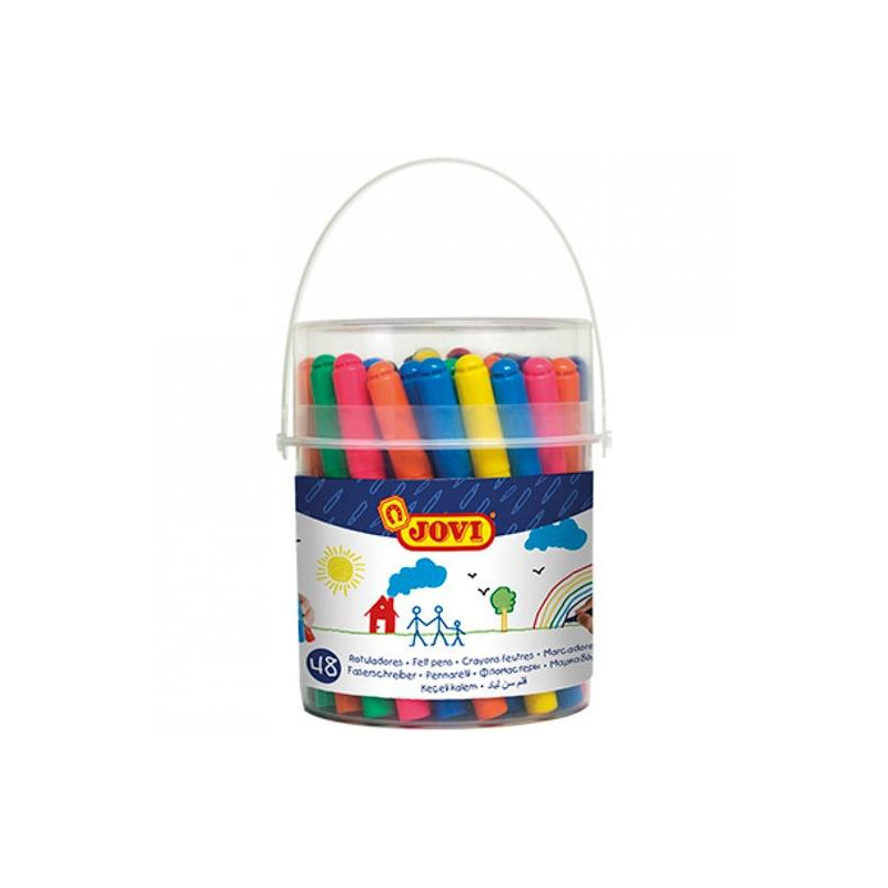 (1748) JOVI ROTULADORES MAXI COLORES SURTIDOS BOTE 48 UD