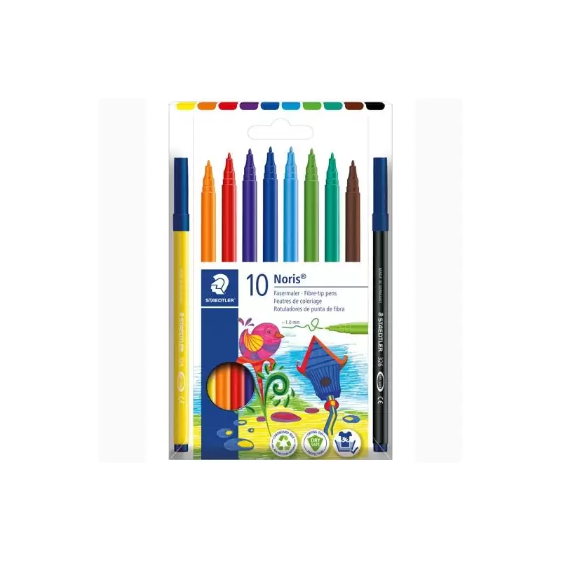 (326 C10) STAEDTLER ROTULADORES NORIS 326 C/SURTIDOS ESTUCHE 10 UD