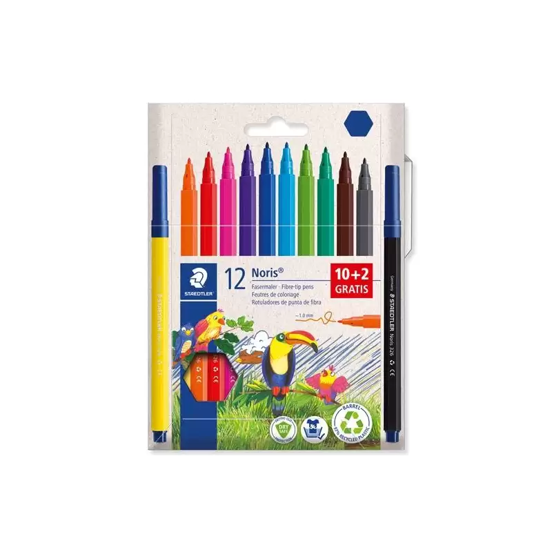 (326 C12P) STAEDTLER ROTULADORES NORIS 326 C/SURTIDOS ESTUCHE 10+2 UD DE REGALO