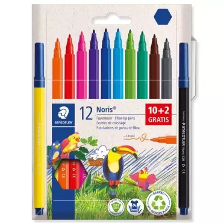 (326 C12P) STAEDTLER ROTULADORES NORIS 326 C/SURTIDOS ESTUCHE 10+2 UD DE REGALO