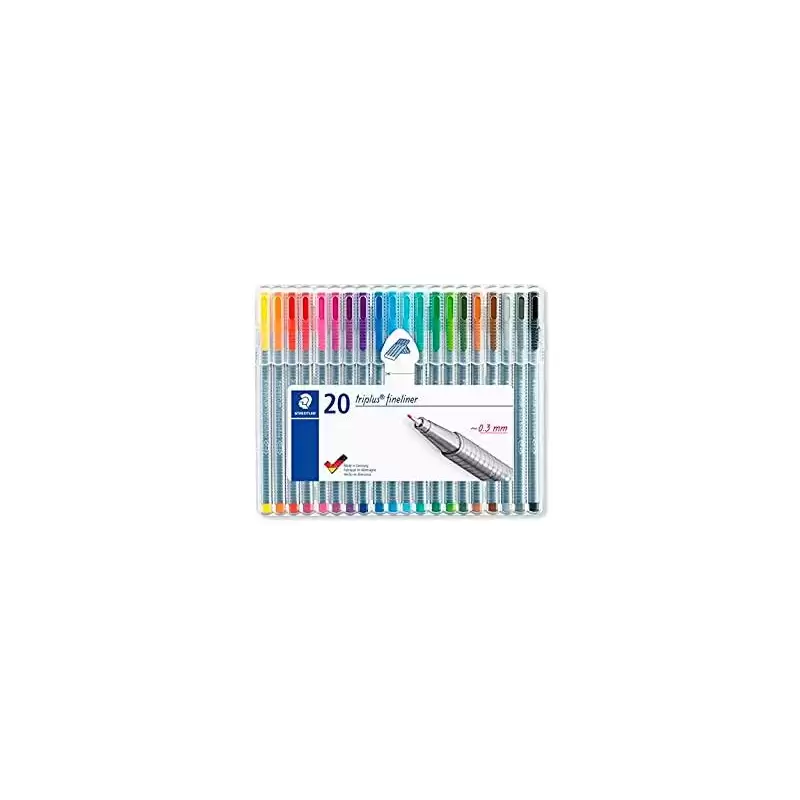 (334 SB20) STAEDTLER ESTUCHE 20 ROTULADORES TRIPLUS FINELINER 334 COLORES SURTIDOS