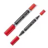 (348-2) STAEDTLER MARCADOR PERMANENTE DÚO LUMOCOLOR 348 DOBLE PUNTA FINA/MEDIA ROJO