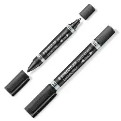 (348-9) STAEDTLER MARCADOR PERMANENTE LUMOCOLOR 348-9 NEGRO