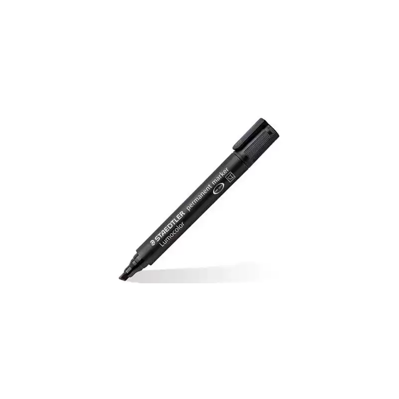 (350-9) STAEDTLER ROTULADOR PERMANENTE LUMOCOLOR 350 PUNTA BISELADA NEGRO