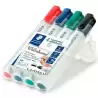 (351 WP4) STAEDTLER ROTULADORES PIZARRA BLANCA LUMOCOLOR PUNTA REDONDA C/SURTIDOS ESTUCHE 4 UD