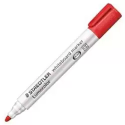 (351-2) STAEDTLER ROTULADOR PIZARRA-BLANCA LUMOCOLOR 351-2 PUNTA REDONDA ROJO