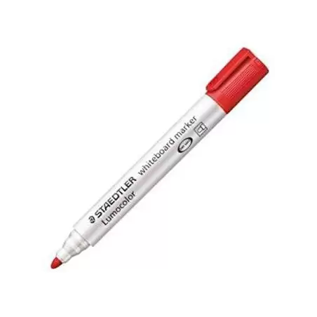 (351-2) STAEDTLER ROTULADOR PIZARRA-BLANCA LUMOCOLOR 351-2 PUNTA REDONDA ROJO