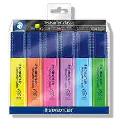 (364 WP6) STAEDTLER MARCADOR FLUORESCENTE TEXTSURFER CLASIC COLORES SURTIDOS BLÍSTER 6 UD