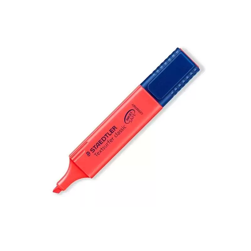 (364-2) STAEDTLER MARCADOR FLUORESCENTE TEXTSURFER CLASSIC ROJO