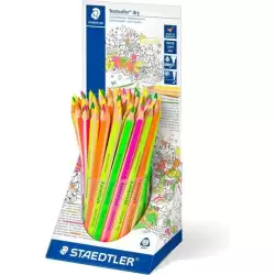(128 64KP48) STAEDTLER LÁPICES DE COLORES TEXTSURFER DRY FLUORESCENTES SURTIDOS EXPOSITOR 48 UD