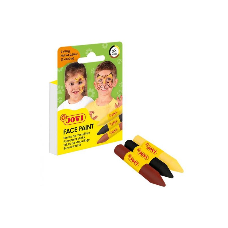 (175AN) JOVI MAQUILLAJE ESTUCHE 3 BARRAS ANIMAL