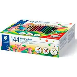 (185 C144) STAEDTLER LÁPICES DE COLORES WOPEX ECOLÓGICO 12 COLORES SURTIDOS ESTUCHE 144 UD