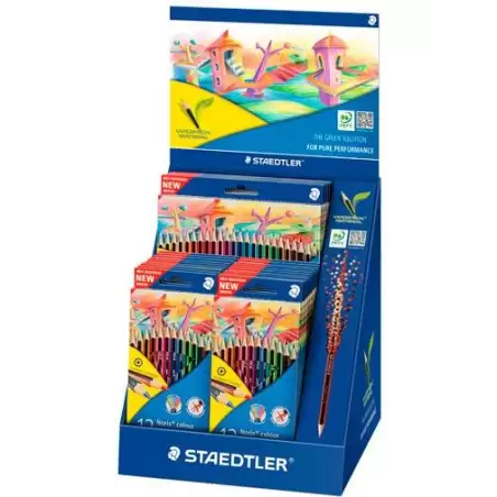 (185 CA-1) STAEDTLER LÁPICES DE COLORES WOPEX ECOLÓGICO C/SURTIDOS EXPOSITOR C12-20U - C24-5U-