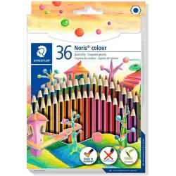 (185 CD36) STAEDTLER LÁPICES DE COLORES NORIS COLOUR WOPEX ECOLÓGICO ESTUCHE 36U