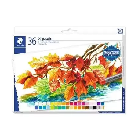 (2420 C36) STAEDTLER CERAS BLANDAS PASTELES AL ÓLEO 70MM COLORES SURTIDOS ESTUCHE 36 UD