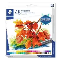 (2420 C48) STAEDTLER CERAS BLANDAS PASTELES AL ÓLEO 70MM COLORES SURTIDOS ESTUCHE 48 UD