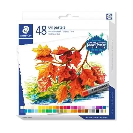 (2420 C48) STAEDTLER CERAS BLANDAS PASTELES AL ÓLEO 70MM COLORES SURTIDOS ESTUCHE 48 UD