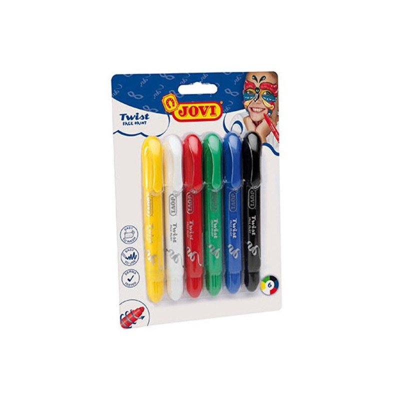 (191) JOVI PACK 6 BARRAS MAQUILLAJE TWIST EN STICK C/SURTIDOS