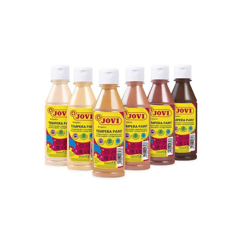 (502/6M) JOVI TÉMPERA LÍQUIDA BOTELLA DE 250ML 6 C/SURTIDOS