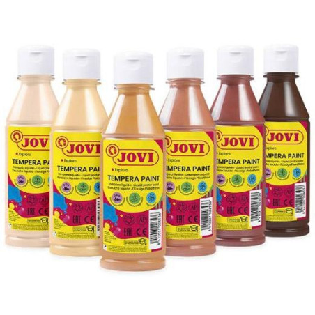(502/6M) JOVI TÉMPERA LÍQUIDA BOTELLA DE 250ML 6 C/SURTIDOS