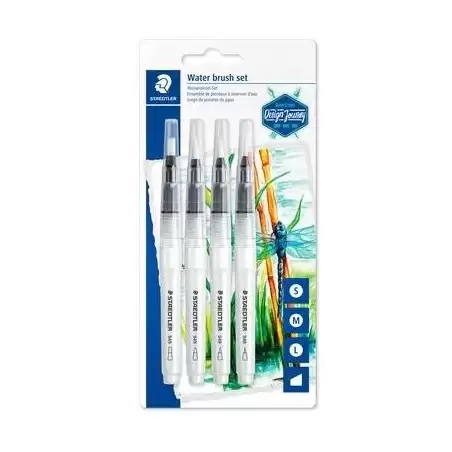 (949-SBK4-C) STAEDTLER PINCELES DE AGUA 949 CON PUNTAS DIFERENTES BLISTER 4UD