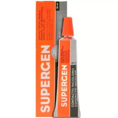 (62601-00000-03) SUPERGEN PEGAMENTO DE CONTACTO RESISTENTE INCOLORO TUBO 20ML EN MANCHETA