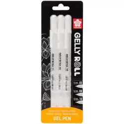 (BLXPGB3A) TALENS SAKURA BLISTER DE 3 BOLÍGRAFOS GELLY ROLL 05/08/10 GEL BRILLANTE BLANCO