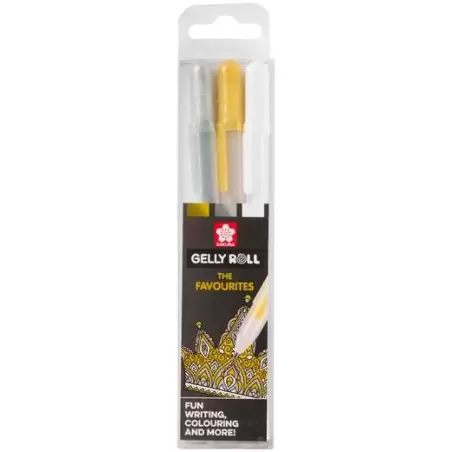 (POXPGBMIX3A) TALENS SAKURA ESTUCHE DE 3 BOLÍGRAFOS GELLY ROLL MIXED ORO/PLATA/BLANCO