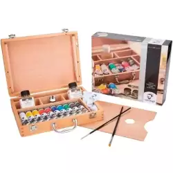 (02840510) TALENS VAN GOGH SET BÁSICO CAJA DE MADERA 10 TUBOS DE 40ML PINTURAS AL ÓLEO + ACCESORIOS C/SURTIDOS