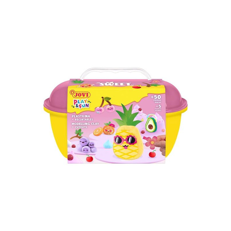 (2202) JOVI PLASTILINA + ACCESORIOS PLAY&FUN COFRE SWEET