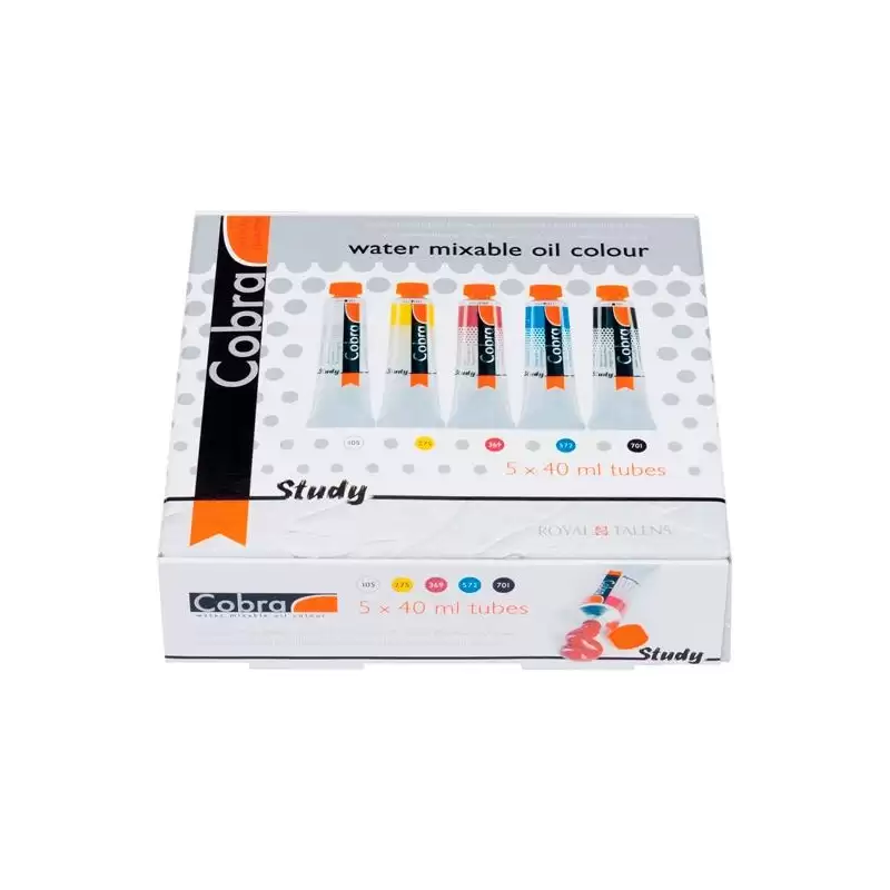 (25820505) TALENS COBRA STUDY SET ESTUCHE 5 TUBOS DE 40ML COLORES AL ÓLEO PRIMARIOS SURTIDOS