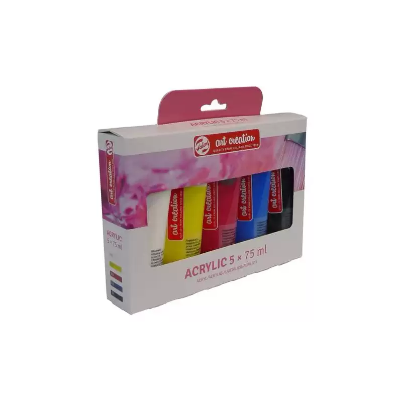 (3582805M) TALENS ART CREATION SET ACRÍLICO INICIACIÓN TUBO 75ML COLORES SURTIDOS ESTUCHE 5 UD