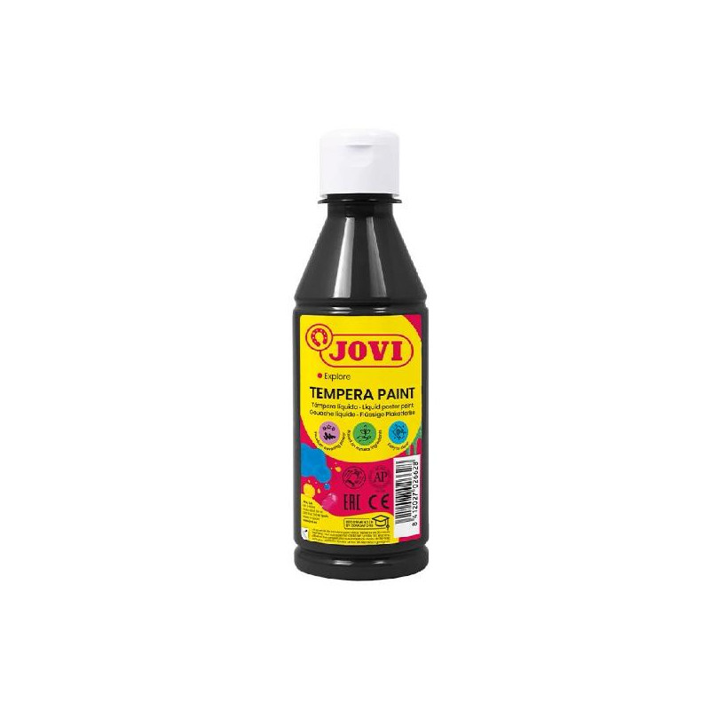 (50230) JOVI TÉMPERA LÍQUIDA NEGRO BOTELLA DE 250ML