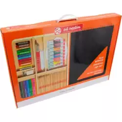 (9021730M) TALENS ART CREATION SET CREATIVO 158 PIEZAS MAXI ACRÍLICO CAJA MADERA