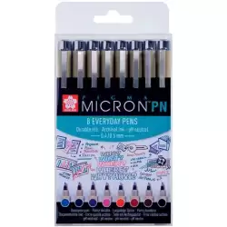 (POXSDKPN8) TALENS SAKURA ROTULADORES PIGMA MICRON PN COLORES SURTIDOS ESTUCHE 8 UD