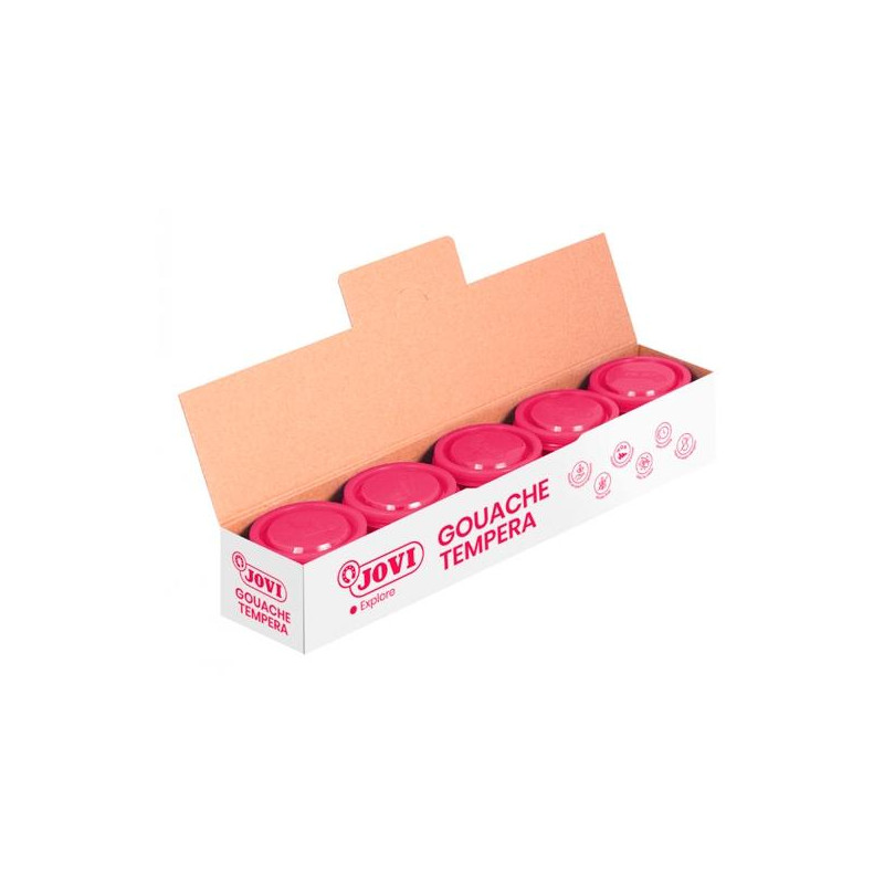 (50308) JOVI TÉMPERA ESCOLAR ESTUCHE 5 BOTES MAGENTA DE 35ML