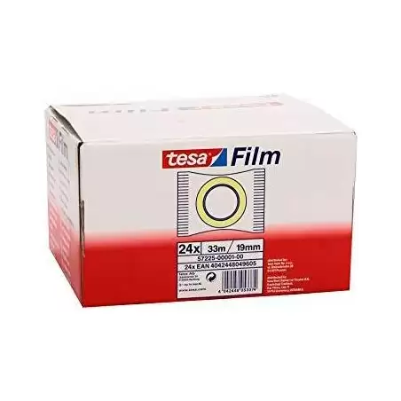 (57225-00001-01) TESA FILM CINTA ADHESIVA TRANSPARENTE STANDARD FLOWPACK ROLLO 19MM X 33M