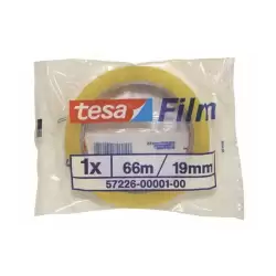 (57226-00001-01) TESA FILM CINTA ADHESIVA TRANSPARENTE STANDARD ROLLO 19MM X 66M EN BOLSITA