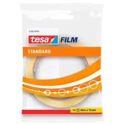 (57382-00001-01) TESA FILM CINTA ADHESIVA TRANSPARENTE STANDARD 15MM X 66M EN BOLSITA