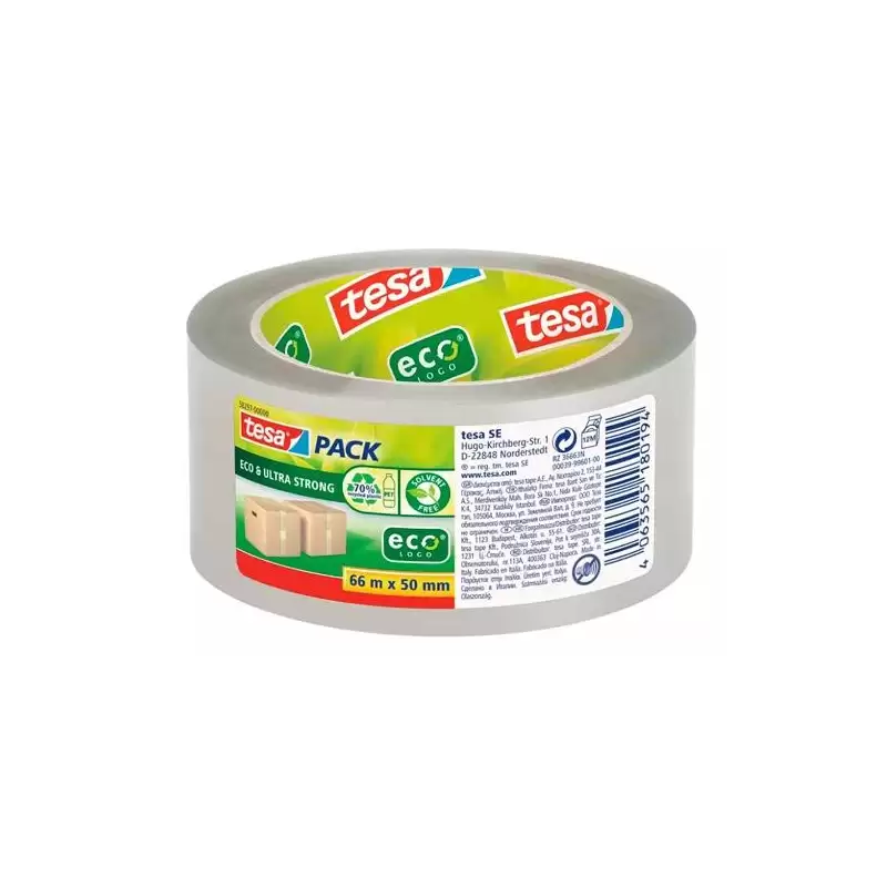 (58297-00000-00) TESA CINTA EMBALAJE TESAPACK ECO 50MM X 66M ULTRAFUERTE TRANSPARENTE