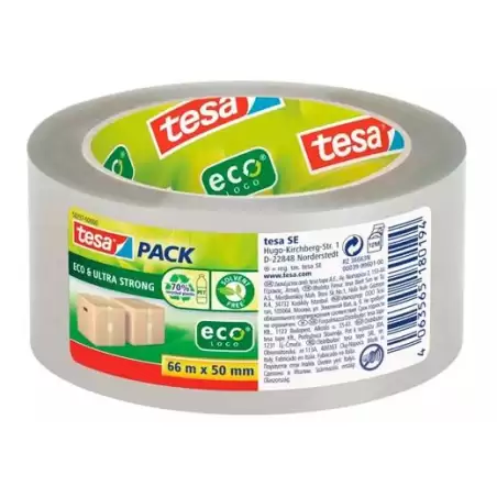 (58297-00000-00) TESA CINTA EMBALAJE TESAPACK ECO 50MM X 66M ULTRAFUERTE TRANSPARENTE