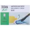 (122012129) TITAN ARTS PAPEL ACUARELA Y TÉMPERA BASIC A4 10H 370GR