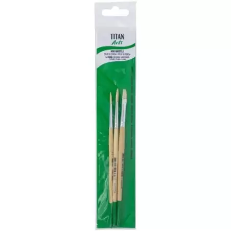 (129218133) TITAN ARTS SET DE PINCELES 218/4-6-8 BLÍSTER 3 UD