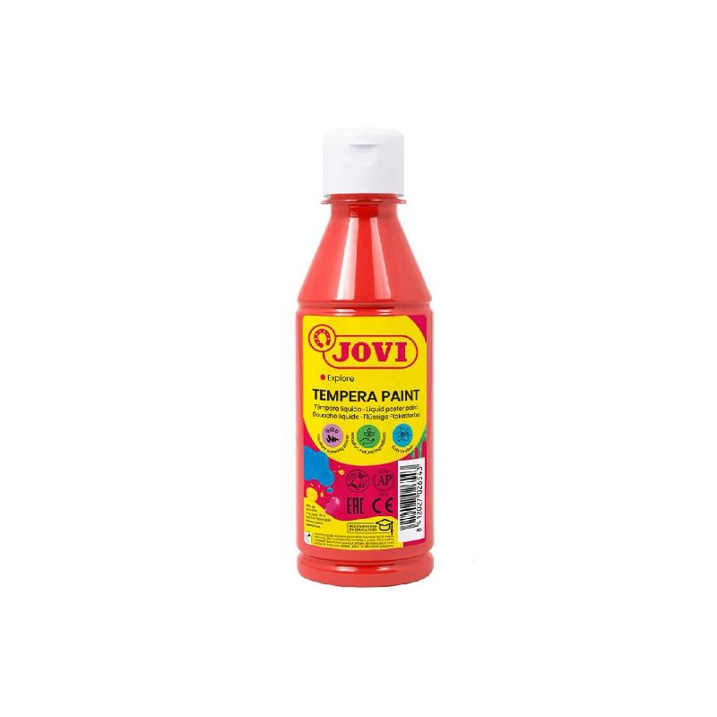 (50207) JOVI TÉMPERA LÍQUIDA BERMELLÓN BOTELLA DE 250ML