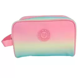(T114-1053) TOYBAGS NECESER BLIN BLIN GRADIENT PINK 15X25X11CM IMPERMEABLE